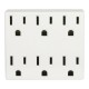 ADAPTADOR 6 TOMAS 15A 125V BLANCO - Envío Gratuito
