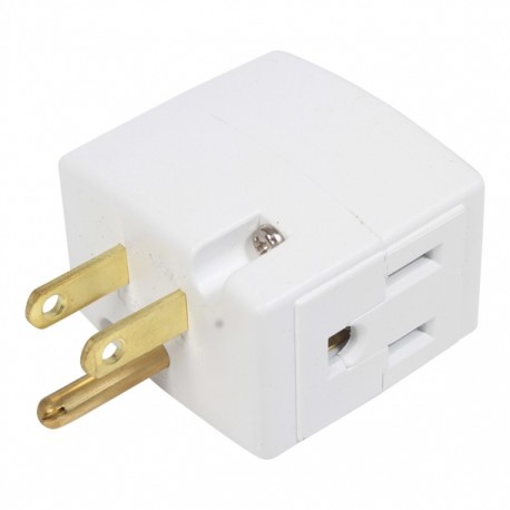 CUBO ADAPTADOR 15A/125V BLANCO - Envío Gratuito