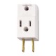 ADAPTADOR TIPO CUBO 3 TOMAS BLANCO - Envío Gratuito