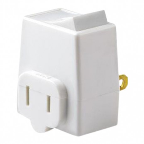 ADAPTADOR 13 AMP CON SWITCH 125V 2P - Envío Gratuito
