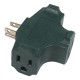 ADAPTADOR TRIPLE 15A/125V VERDE - Envío Gratuito