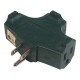 ADAPTADOR TRIPLE 15A/125V VERDE - Envío Gratuito