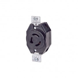 CLAVIJA MEDIA VUELTA 20A 220V NEGRO - Envío Gratuito