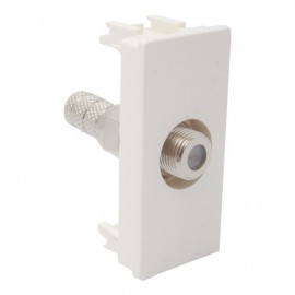 TOMA TV COAXIAL ROSCADO BLANCO - Envío Gratuito