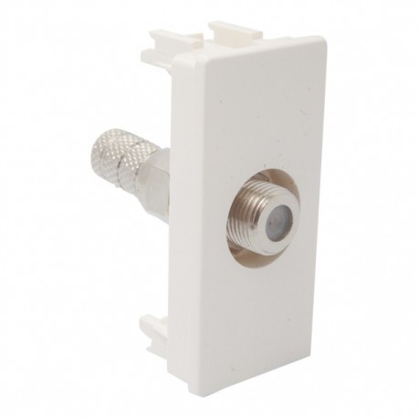 TOMA TV COAXIAL ROSCADO BLANCO - Envío Gratuito