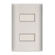 PLACA MARFIL + 2 INTERRUPTORES SENC - Envío Gratuito