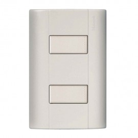 PLACA MARFIL + 2 INTERRUPTORES SENC - Envío Gratuito