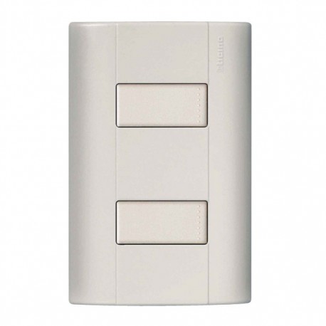 PLACA MARFIL + 2 INTERRUPTORES SENC - Envío Gratuito