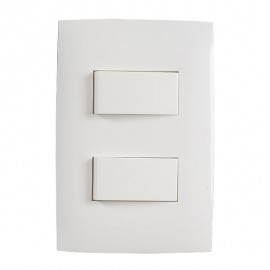 DOS APAGADORES SENCILLOS CON PLACA BLANCO - Envío Gratuito