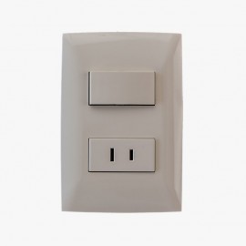 INTERRUPTOR SEN Y TOMA S/TIERRA CON LEVITON - Envío Gratuito
