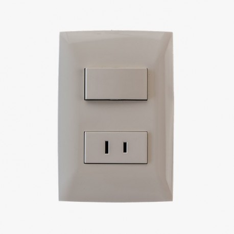 INTERRUPTOR SEN Y TOMA S/TIERRA CON LEVITON - Envío Gratuito