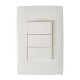 3 APAGADORES SENCILLOS CON PLACA BLANCO - Envío Gratuito