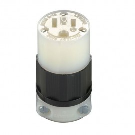 CONECTOR C/TIERRA RECTA BLANCO-NEGRO LEVITON - Envío Gratuito