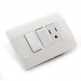 2 APAGADORES SENC+1 CTO 2PT C/ PLACA - Envío Gratuito