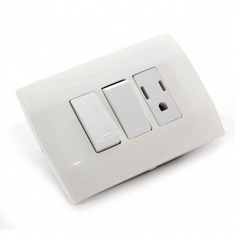 2 APAGADORES SENC+1 CTO 2PT C/ PLACA - Envío Gratuito