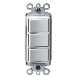INTERRUPTOR DECOR TRIPLE BCO LEVITON - Envío Gratuito