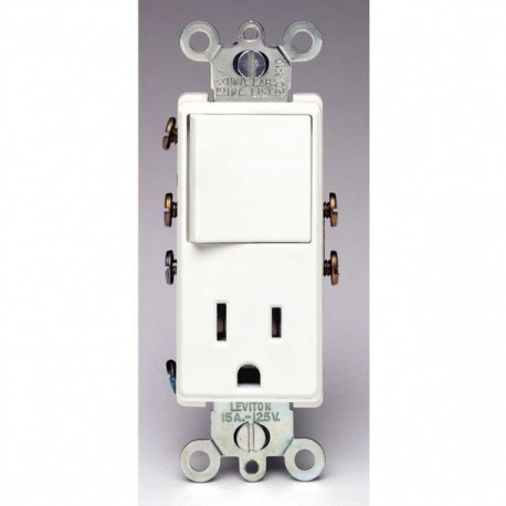 INTERRUPTOR DECOR COMB BLANCO LEVITON - Envío Gratuito