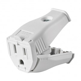 CONECTOR C/TIERRA TIPO VISAGRA BLANCO - Envío Gratuito
