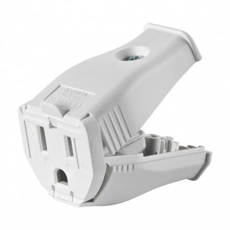 CONECTOR C/TIERRA TIPO VISAGRA BLANCO - Envío Gratuito