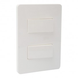 2 APAGADORES SENCILLOS CON PLACA BLANCO - Envío Gratuito