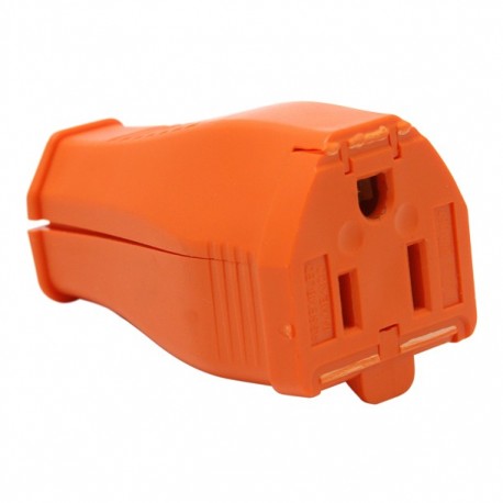CONECTOR C/TIERRA TIPO VISAGRA NARANJA - Envío Gratuito