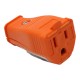 CONECTOR C/TIERRA TIPO VISAGRA NARANJA - Envío Gratuito