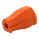 CONECTOR C/TIERRA TIPO VISAGRA NARANJA - Envío Gratuito