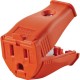 CONECTOR C/TIERRA TIPO VISAGRA NARANJA - Envío Gratuito