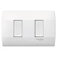 2 INTERRUPTORES SENCILLOS C/PLACA - Envío Gratuito
