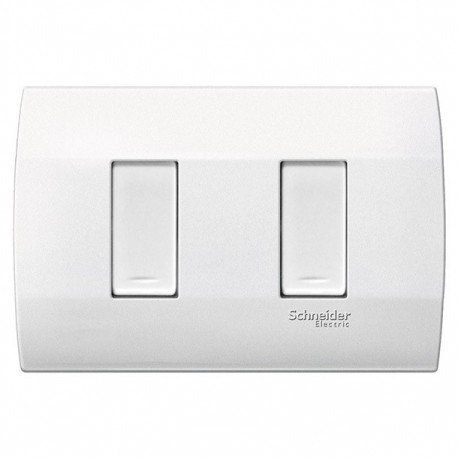 2 INTERRUPTORES SENCILLOS C/PLACA - Envío Gratuito