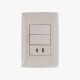 2 INTERRUPTORES SEN Y TOMA S/TIERRA CON LEVITON - Envío Gratuito