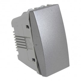 INTERRUPTOR SENCILLO COLOR ALUMINIO SCHNEIDER ELECTRIC - Envío Gratuito