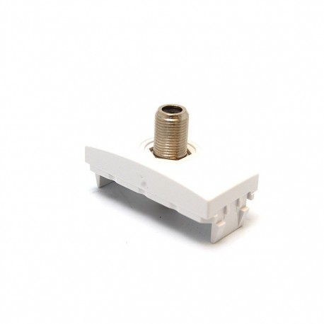 TOMA TV COAXIAL COLOR BLANCO - Envío Gratuito