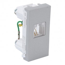 TOMA TELEFONICA RJ11.ALUMINIO.4 HILOS - Envío Gratuito