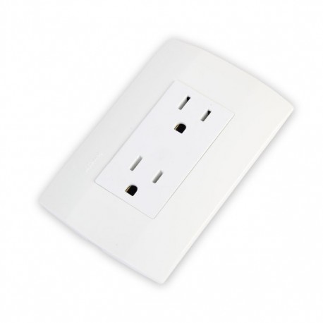 TOMA DÚPLEX CON PLACA - Envío Gratuito