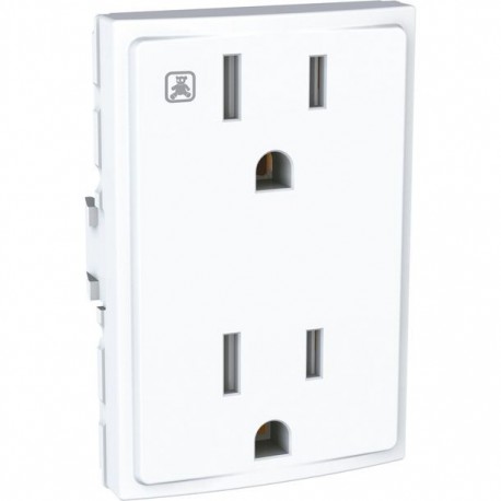 TOMA DÚPLEX 2P+T CON PROTEC COLOR BLANCO - Envío Gratuito