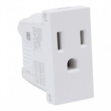 TOMA DE CORRIENTE 2P + T.BLANCO.15A 127V~ - Envío Gratuito