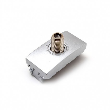 TOMA TV COAXIAL COLOR ALUMINIO - Envío Gratuito