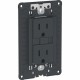 TOMA DUPLEX 2P+T GFCI 15A 127VCA GRAFITO SCHNEIDER ELECTRIC - Envío Gratuito