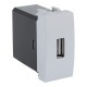 TOMA USB 1 MODULO TITANIO - Envío Gratuito