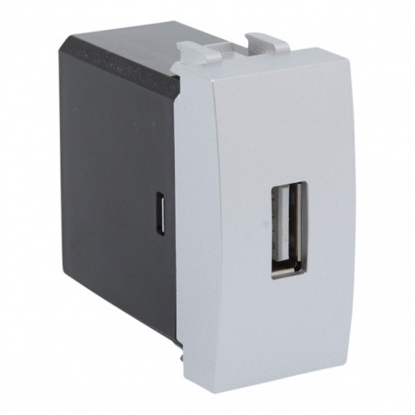 TOMA USB 1 MODULO TITANIO - Envío Gratuito