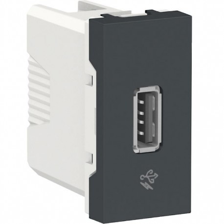 TOMA PARA CARGA USB 1A 127VCA GRAFITO SCHNEIDER ELECTRIC - Envío Gratuito