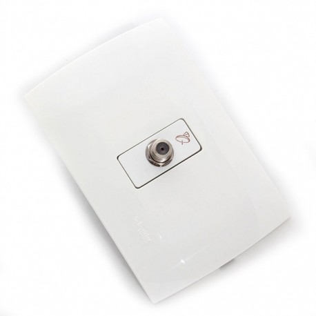 TOMA TV COAXIAL CON PLACA - Envío Gratuito