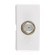 TOMA COAXIAL 1 MÓDULO BLANCO ALPINO - Envío Gratuito