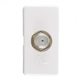 TOMA COAXIAL 1 MÓDULO BLANCO ALPINO - Envío Gratuito
