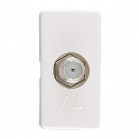 TOMA COAXIAL 1 MÓDULO BLANCO ALPINO - Envío Gratuito