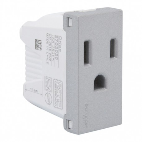 TOMA DE CORRIENTE 2P + T.ALUMINIO.15A 127V~ - Envío Gratuito