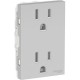 TOMA DE CORRIENTE DUPLEX 2P + T .ALUMINIO.15A 127V - Envío Gratuito