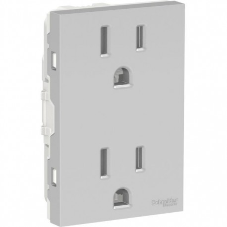 TOMA DE CORRIENTE DUPLEX 2P + T .ALUMINIO.15A 127V - Envío Gratuito