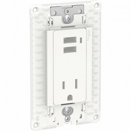 CONTACTO 2P+T+ 2 USB 2.0 AMP BLANCO SCHNEIDER ELECTRIC - Envío Gratuito